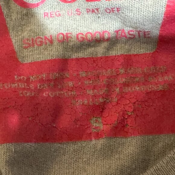 Coca-Cola Sign of Good Taste 100% Cotton Vintage Inspired T-Shirt, Beige, Small - Picture 8 of 8